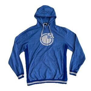 Nomis Skateboard Snowboard Hoodie Mens XL Pullover Heathered Blue Ribbed Cuffs